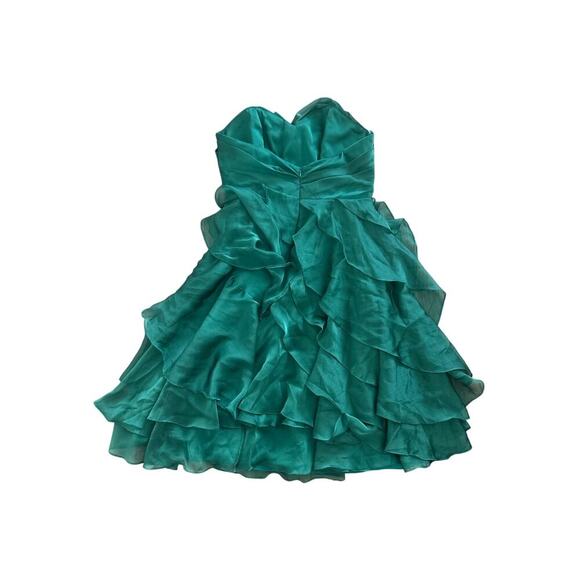 Vintage Jim Hjelm Occasion Green Strapless Dress Sz 2 - Picture 5 of 9